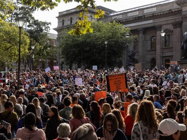 Thousands rally in Australian capitals to demand gender violence justice
