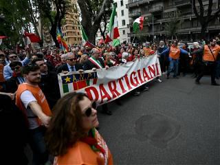 Controversy over spiked antifascist speech dominates Italy’s Liberation Day anniversary